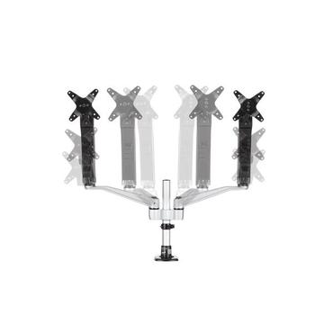 StarTech.com Desk Mount Dual Monitor Arm - Full Motion Articulating Arms - Premium Dual Monitor Stand - For up to 30" (19.8lb/9kg) VESA Mount Monitors - Tool-less Assembly - Steel & Aluminum monteringssats - fullst&auml;ndig r&ouml;relse - f&ouml;r LCD-display - svart, silver