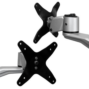 StarTech.com Desk Mount Dual Monitor Arm - Full Motion Articulating Arms - Premium Dual Monitor Stand - For up to 30" (19.8lb/9kg) VESA Mount Monitors - Tool-less Assembly - Steel & Aluminum monteringssats - fullst&auml;ndig r&ouml;relse - f&ouml;r LCD-display - svart, silver