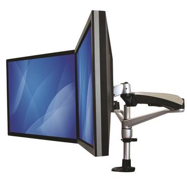 StarTech.com Desk Mount Dual Monitor Arm - Full Motion Articulating Arms - Premium Dual Monitor Stand - For up to 30" (19.8lb/9kg) VESA Mount Monitors - Tool-less Assembly - Steel & Aluminum monteringssats - fullst&auml;ndig r&ouml;relse - f&ouml;r LCD-display - svart, silver