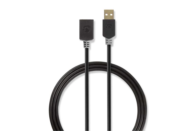 Nedis - USB förlängningskabel - USB till USB - 2 m