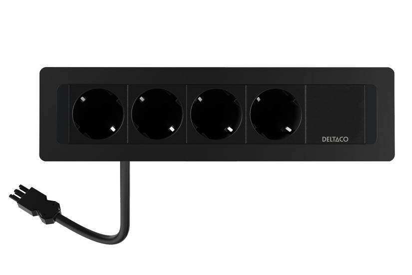 DELTACO OFFICE - effektband - recessed, GST18 cable in, GST18 end cap out