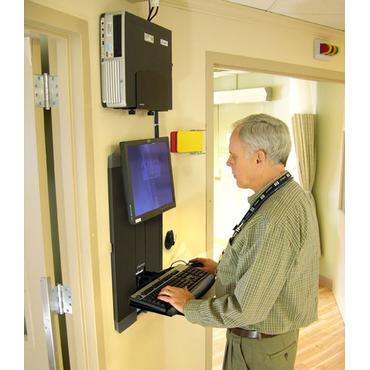 Ergotron StyleView monteringssats - l&aring;g profil - f&ouml;r LCD-sk&auml;rm/tangentbord/mus - h&ouml;gtrafikerat omr&aring;de - svart