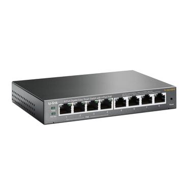 TP-Link TL-SG108PE Administreret L2 Gigabit Ethernet (10/100/1000) Strøm over Ethernet (PoE) Sort