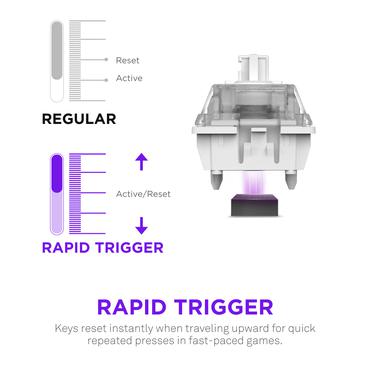 NZXT Function Elite - tangentbord TKL - QWERTZ - tysk - matt vit Inmatningsenhet