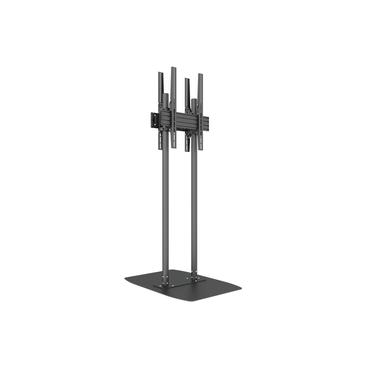 Multibrackets M Pro Dual Pole Floorbase B2B st&auml;ll - f&ouml;r 2 LCD-bildsk&auml;rmar - svart