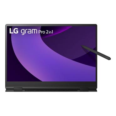 LG Gram Pro 16TB90TP Intel Core Ultra 7 255H Hybrid (2-i-1) 40,6 cm (16") Ber&oslash;ringssk&aelig;rm WQXGA+ 16 GB LPDDR5x-SDRAM 1 TB SSD Wi-Fi 7 (802.11be) Windows 11 Pro Tysk Sort