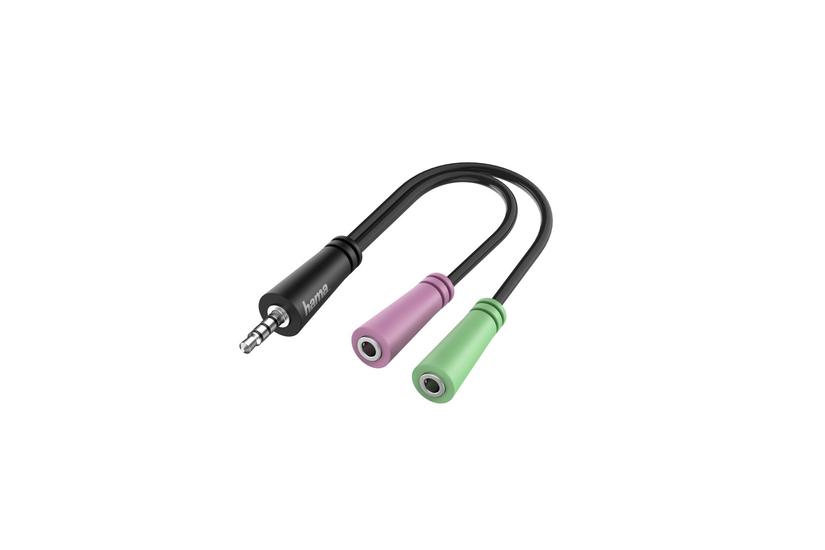 Hama 00200352 lydkabel 0,15 m 3.5mm 2 x 3.5mm Sort