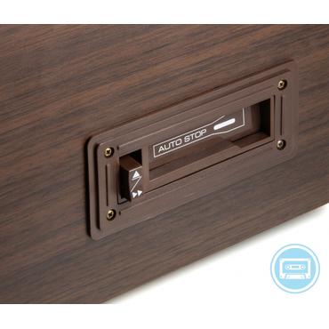 Technaxx TX-137 Bæltedrevet pladespiller Sort, Træ Semi-automatisk