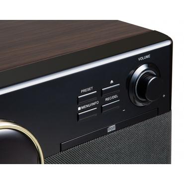 Technaxx TX-137 Bæltedrevet pladespiller Sort, Træ Semi-automatisk