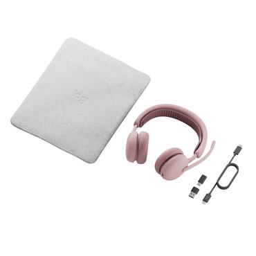 Logitech Zone Wireless 2 ES for Business Headset Trådløs Business/Everyday USB Type-C Bluetooth Rose