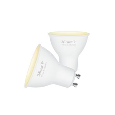 Trust Smart Home - LED-spot lyspære - GU10 - hvidt lys - 1800-6500 K - hvid (pakke med 2)