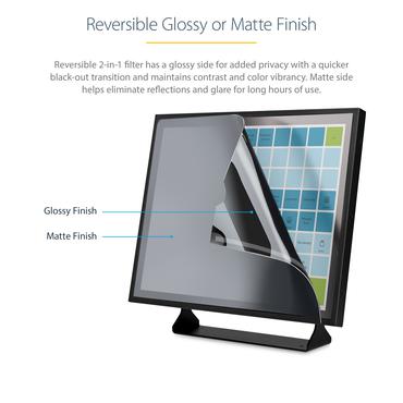 StarTech.com 17-inch 5:4 Computer Monitor Privacy Filter, Anti-Glare Privacy Screen with 51% Blue Light Reduction, Black-out Monitor Screen Protector w/+/- 30 deg. Viewing Angle, Matte and Glossy Sides (1754-PRIVACY-SCREEN) - sekretessfilter till bärbar dator (horisontell)