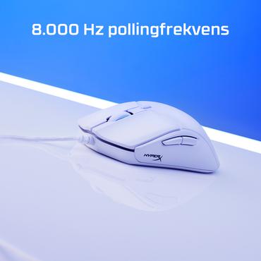 HyperX Pulsefire Haste 2 - mus - hvid