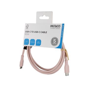 DELTACO Multimedia - USB typ C-kabel - 24 pin USB-C till 24 pin USB-C - 1.5 m