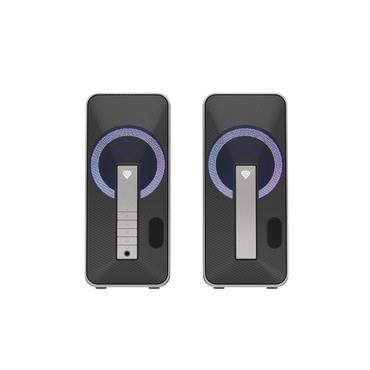 GENESIS Helium 100 BT RGB h&oslash;jttalers&aelig;t 10 W PC/Laptop Sort, S&oslash;lv 2.0 kanaler Bluetooth