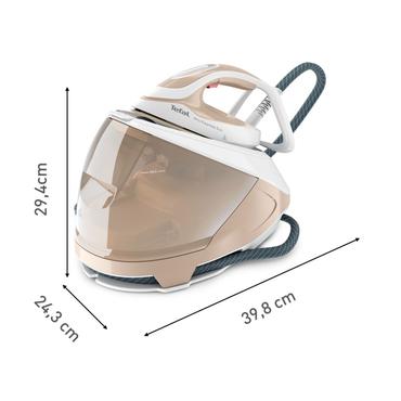 Tefal Pro Express Eco GV9E22E0 Dampstrygning station 2200 W 1,8 L Durilium AirGlide Autoclean soleplate Beige, Hvid