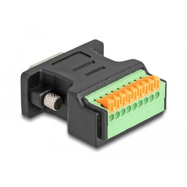 Delock - seriell adapter - 9-stifts terminalblock till DB-9