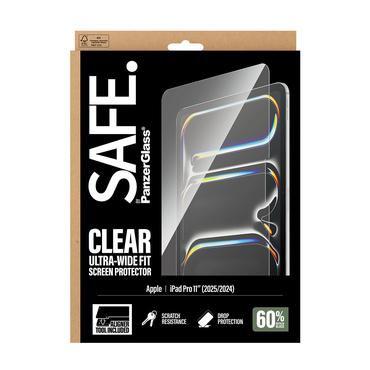 PanzerGlass SAFE. by ® Skærmbeskyttelse iPad Pro 11" (2024-2025) | Ultra-Wide Fit m. Fastfit tool