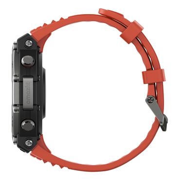 Amazfit T-Rex 3 Lava 3,81 cm (1.5") AMOLED 48.5 mm Digital 480 x 480 pixel Berøringsskærm Sort, Rustfrit stål GPS (satellit)