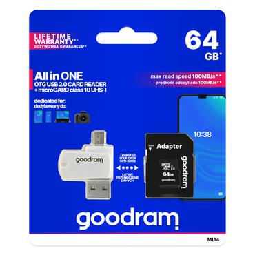 Goodram M1A4 All in One 64 GB MicroSDXC UHS-I Klasse 10