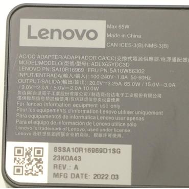 Lenovo - strømforsyningsadapter  65Watt Type-C USB AC Adapter - original