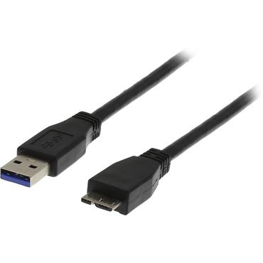 DELTACO USB3-010S - USB-kabel - Micro-USB typ B till USB typ A - 1 m