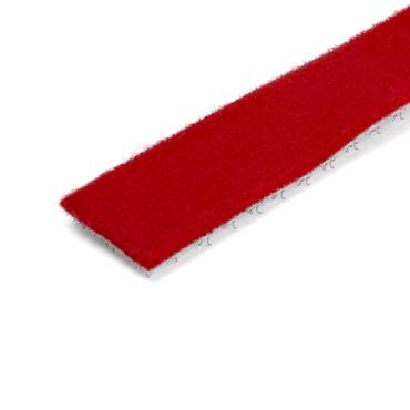 StarTech.com 25ft Hook and Loop Roll, Cut-to-Size Reusable Cable Ties, Bulk Industrial Wire Fastener Tape / Adjustable Fabric Wraps Red / Resuable Self Gripping Cable Management Straps - Adjustable Loop Ties (HKLP25RD) - kardborref&auml;ste