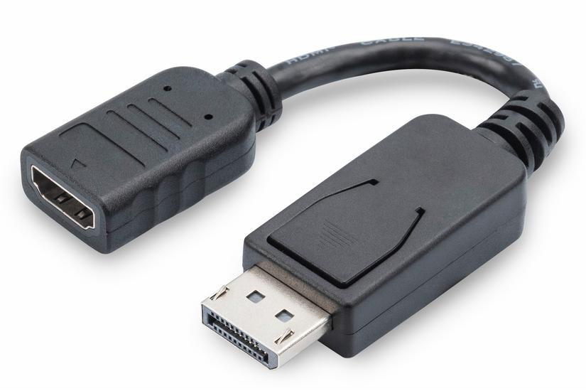 Digitus AK-340400-001-S videokabel adapter 0,15 m DisplayPort HDMI Sort