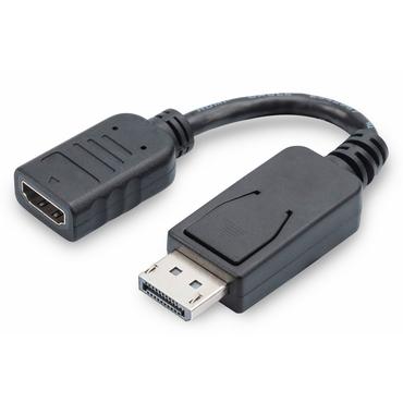 Digitus AK-340400-001-S videokabel adapter 0,15 m DisplayPort HDMI Sort