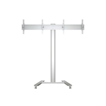 Multibrackets M Display Stand 180 HD Dual st&auml;ll - f&ouml;r 2 LCD-bildsk&auml;rmar - silver