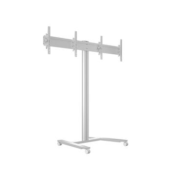 Multibrackets M Display Stand 180 HD Dual st&auml;ll - f&ouml;r 2 LCD-bildsk&auml;rmar - silver
