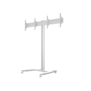 Multibrackets M Display Stand 180 HD Dual st&auml;ll - f&ouml;r 2 LCD-bildsk&auml;rmar - silver