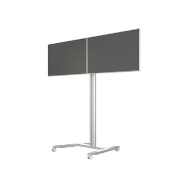 Multibrackets M Display Stand 180 HD Dual st&auml;ll - f&ouml;r 2 LCD-bildsk&auml;rmar - silver