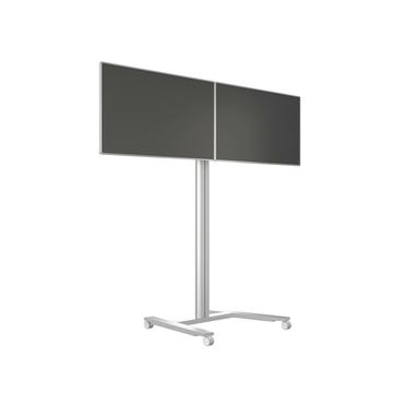 Multibrackets M Display Stand 180 HD Dual st&auml;ll - f&ouml;r 2 LCD-bildsk&auml;rmar - silver