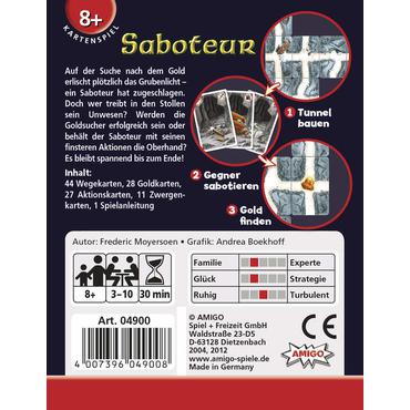 Amigo 04900 brætspil Saboteur 30 min. Kortspil Taktisk