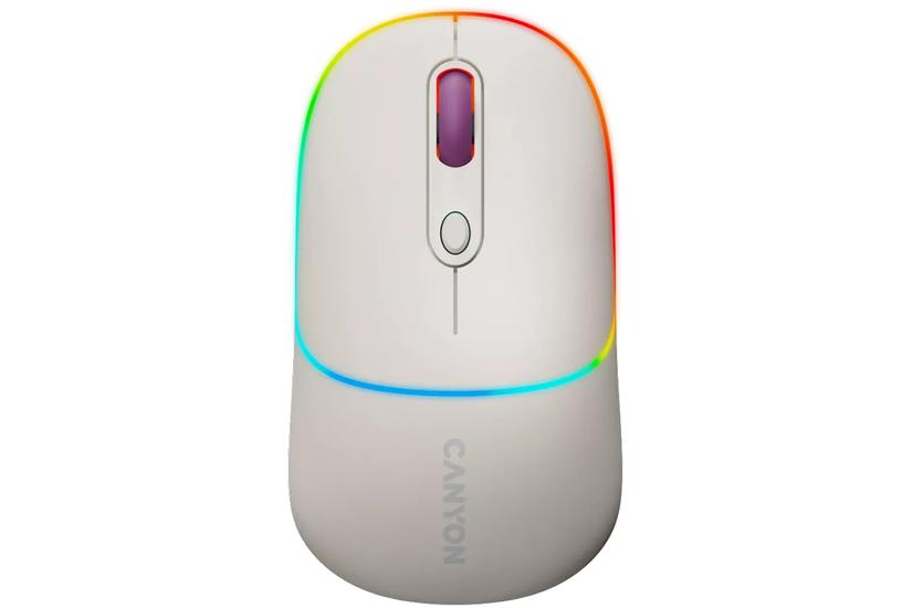 Canyon MW-22, Ambidextrous, Optisk, RF trådløs + Bluetooth, 1600 dpi, Hvid