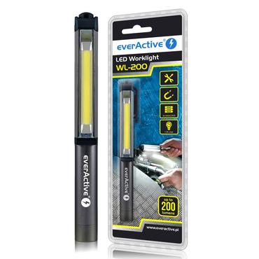 Everactive WL200 lommelygte Sort Klip lommelygte COB LED