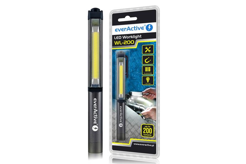 Everactive WL200 lommelygte Sort Klip lommelygte COB LED