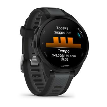 Garmin Forerunner 165 Music - svart - sportklocka med band - skiffergr&aring; - 4 GB