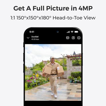Reolink D340B w/ Chime + 64GB SD video samtalesystem 4 MP Sort