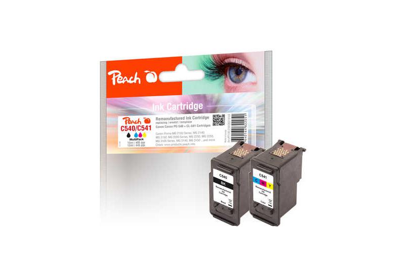 Peach PI100-239 blækpatron 2 stk Standard udbytte Sort, Blå, Magenta, Gul