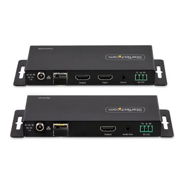 StarTech.com 4K HDMI over Fiber Extender Kit, 4K 60Hz up to 3300ft/1km (Single Mode) or 1000ft/300m (Multimode) LC Fiber Optic, HDR/HDCP, Audio/RS232/IR Extender, HDMI Video Extender - Transmitter and Receiver Kit (ST121HD20FXA2) - video/ljud/infrarr&ouml;d/n&auml;tverksf&ouml;rl&auml;ngare - HDMI