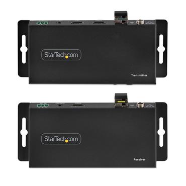 StarTech.com 4K HDMI over Fiber Extender Kit, 4K 60Hz up to 3300ft/1km (Single Mode) or 1000ft/300m (Multimode) LC Fiber Optic, HDR/HDCP, Audio/RS232/IR Extender, HDMI Video Extender - Transmitter and Receiver Kit (ST121HD20FXA2) - video/ljud/infrarr&ouml;d/n&auml;tverksf&ouml;rl&auml;ngare - HDMI