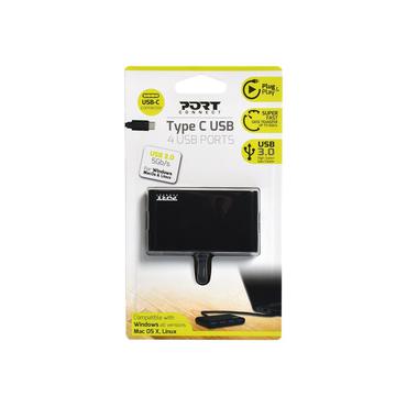 PORT Connect USB HUB 4 PORTS TYPE C