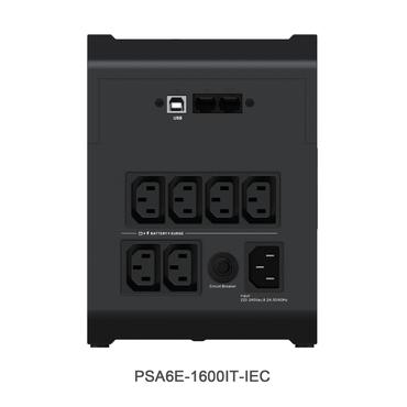 Vertiv PSA6E-1600IT-IEC UPS-enhed Interaktivt indgangsstik 1,6 kVA 925 W 6 AC stikkontakt(er)