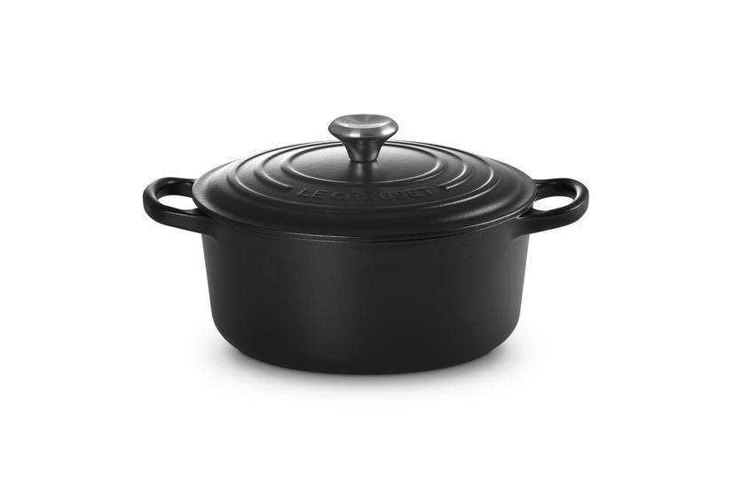 Le Creuset Signature Roaster rund 22cm svart Schwarz (21177220000430)