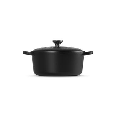 Le Creuset Signature Roaster rund 22cm svart Schwarz (21177220000430)