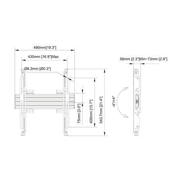 Multibrackets M Pro Series monteringssæt - for LCD display - Micro Adjustable - sort