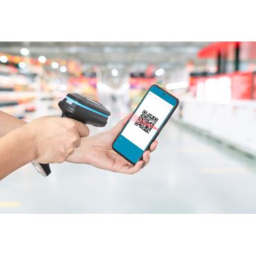 MANHATTAN 2D LED Funk-Barcodescanner 450mm IP52