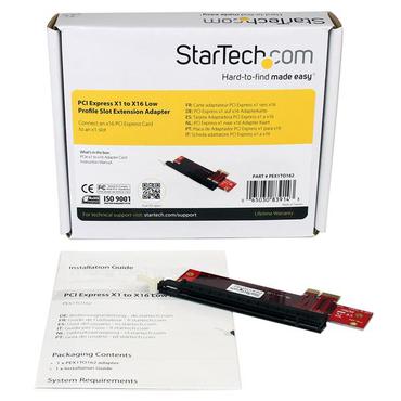StarTech.com PCI Express X1 to X16 Low Profile Slot Extension Adapter - PCIe x1 to x16 Adapter (PEX1TO162) - PCIe x1 til PCIe x16 slot adapter